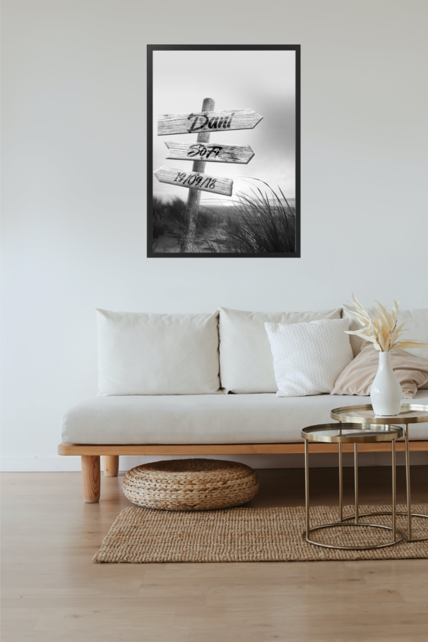Poster Cartel de madera personalizable con nombre - Imagen 2